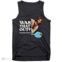 Funny Pickleball Gift Was That Out Jesus Tank Top thumb 0