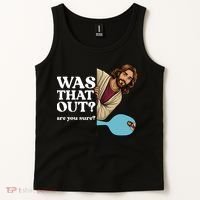 Funny Pickleball Gift Was That Out Jesus Tank Top thumb 2