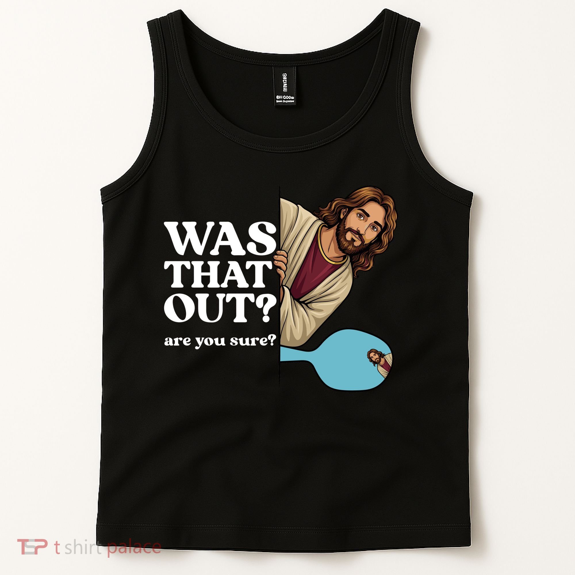 Funny Pickleball Gift Was That Out Jesus Tank Top