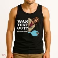 Funny Pickleball Gift Was That Out Jesus Tank Top thumb 3