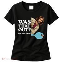 Funny Pickleball Gift Was That Out Jesus Women's T-Shirt thumb 0