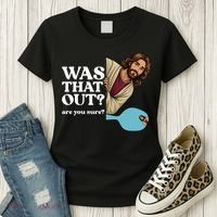 Funny Pickleball Gift Was That Out Jesus Women's T-Shirt thumb 3