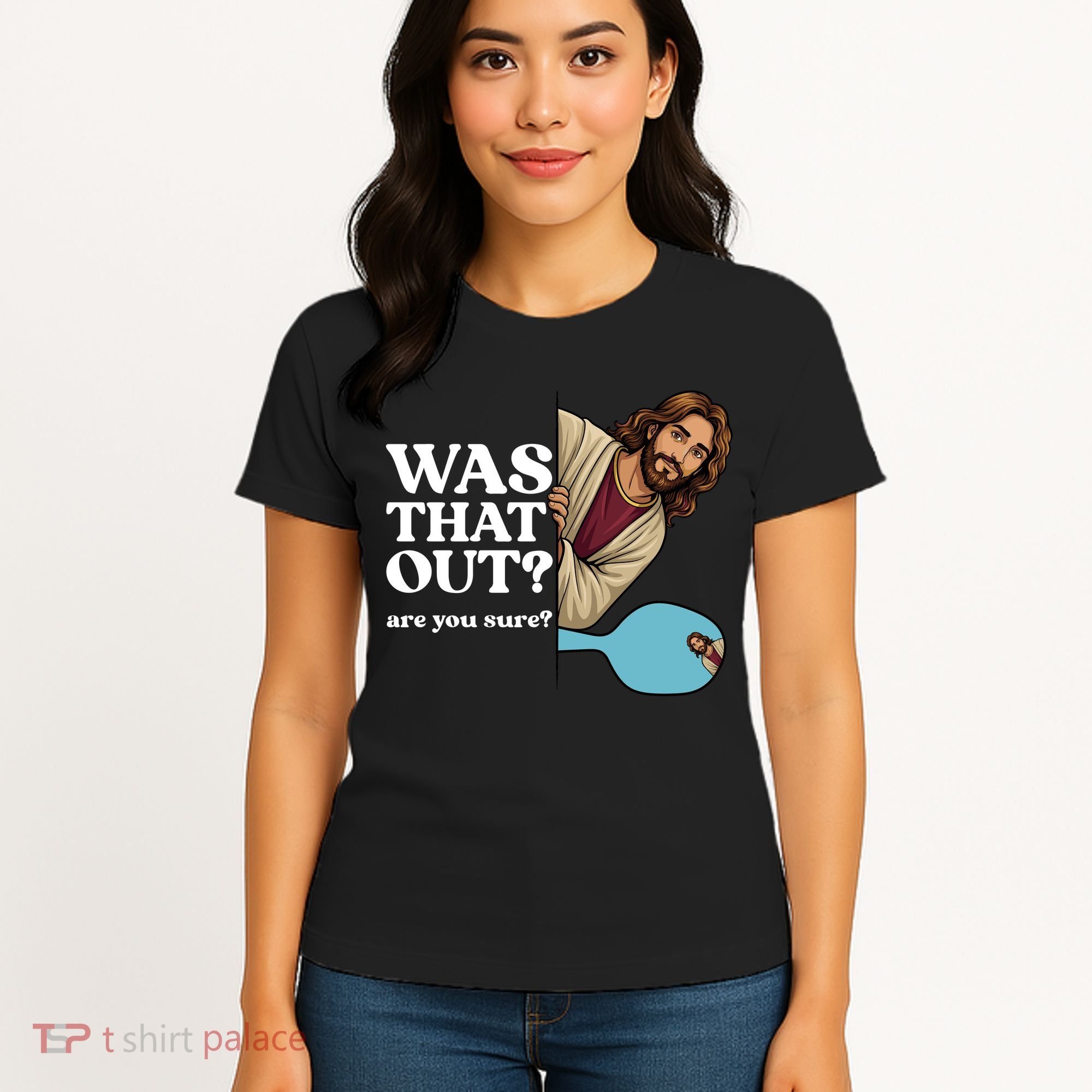 Funny Pickleball Gift Was That Out Jesus Women's T-Shirt