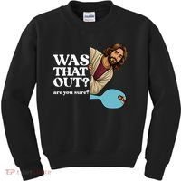 Funny Pickleball Gift Was That Out Jesus Kids Sweatshirt thumb 0
