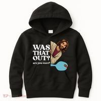 Funny Pickleball Gift Was That Out Jesus Kids Hoodie thumb 0