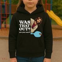 Funny Pickleball Gift Was That Out Jesus Kids Hoodie thumb 3