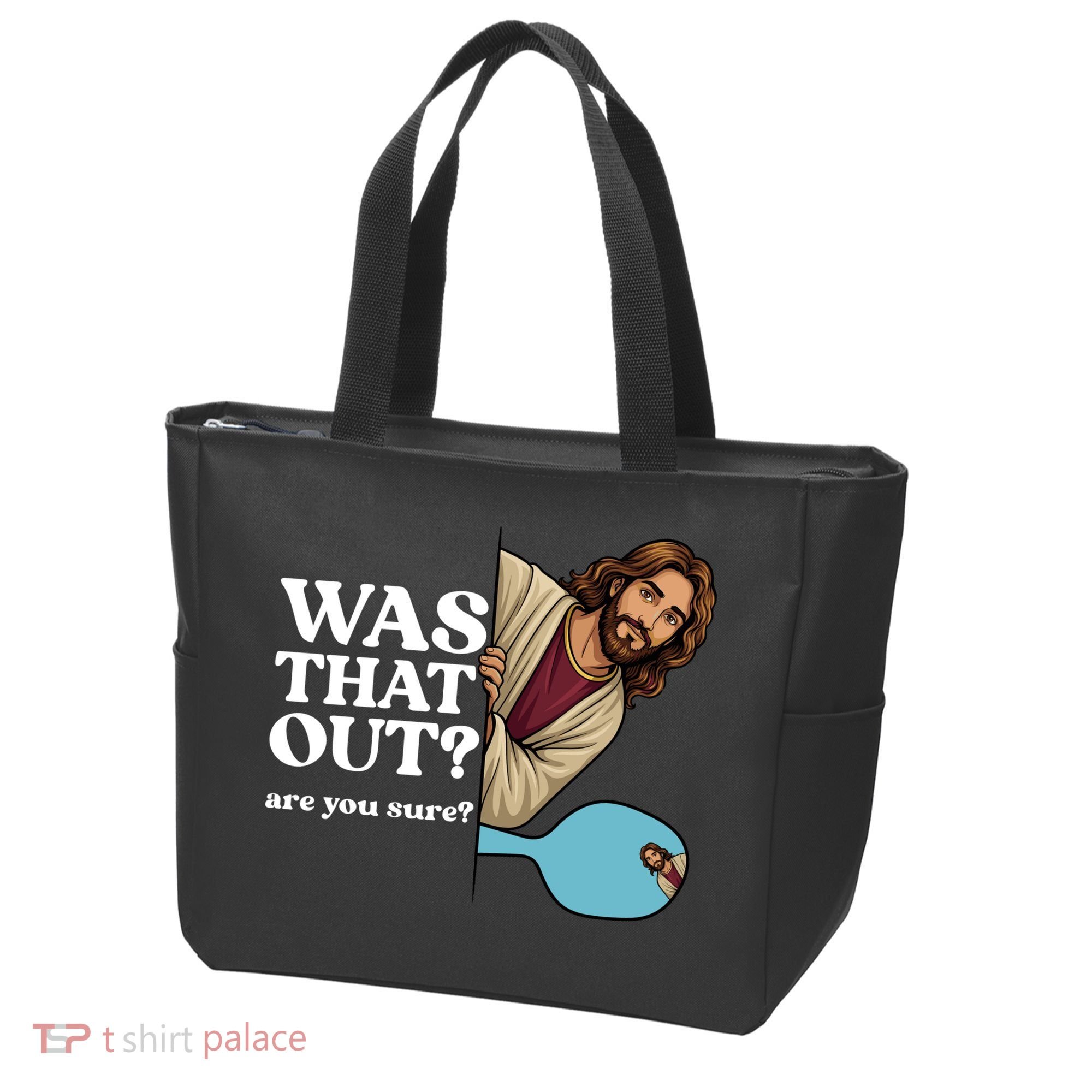Funny Pickleball Gift Was That Out Jesus Tote Bag
