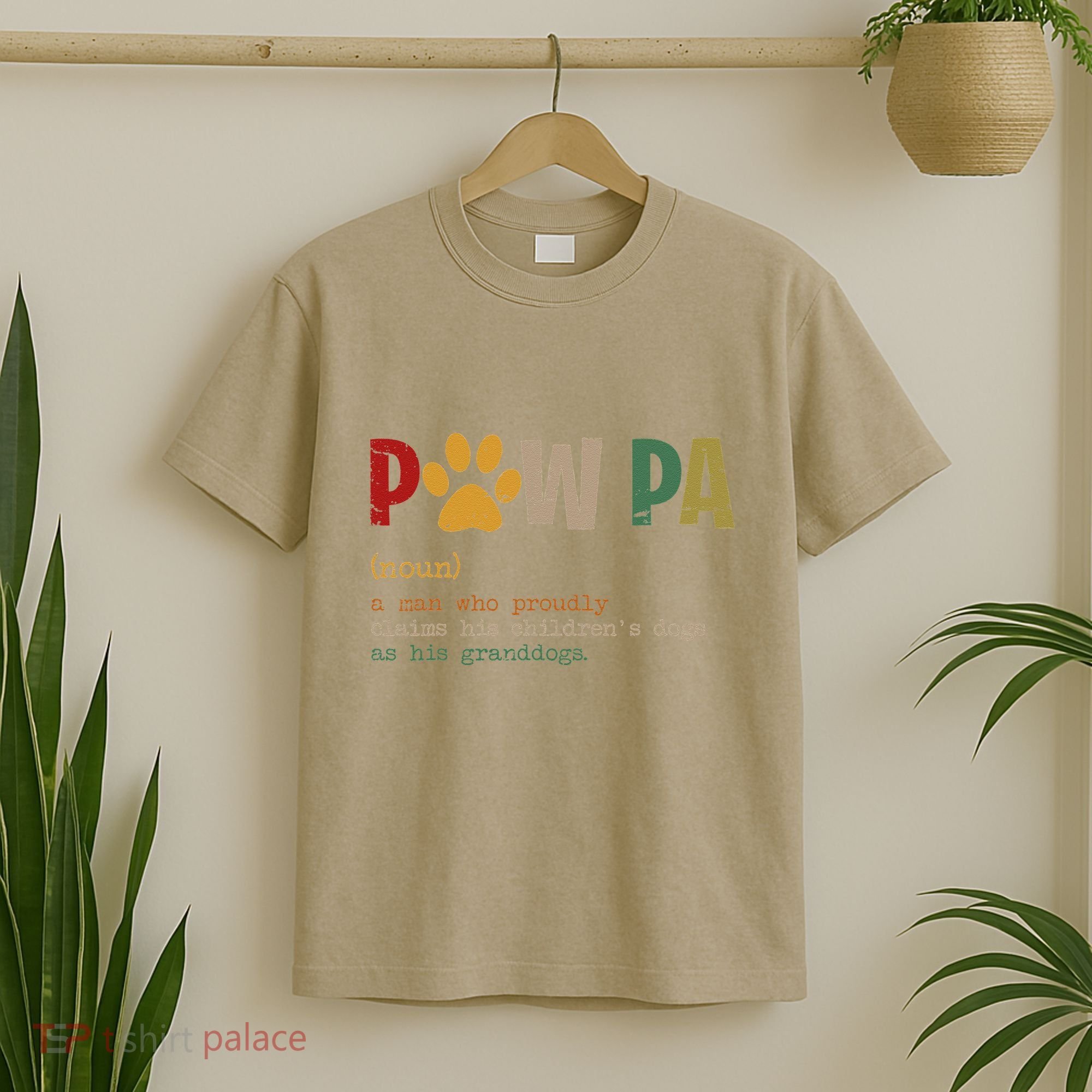 Funny Pawpa Grand Paw Grandpa Dog Dad Definition Fathers Day T-Shirt