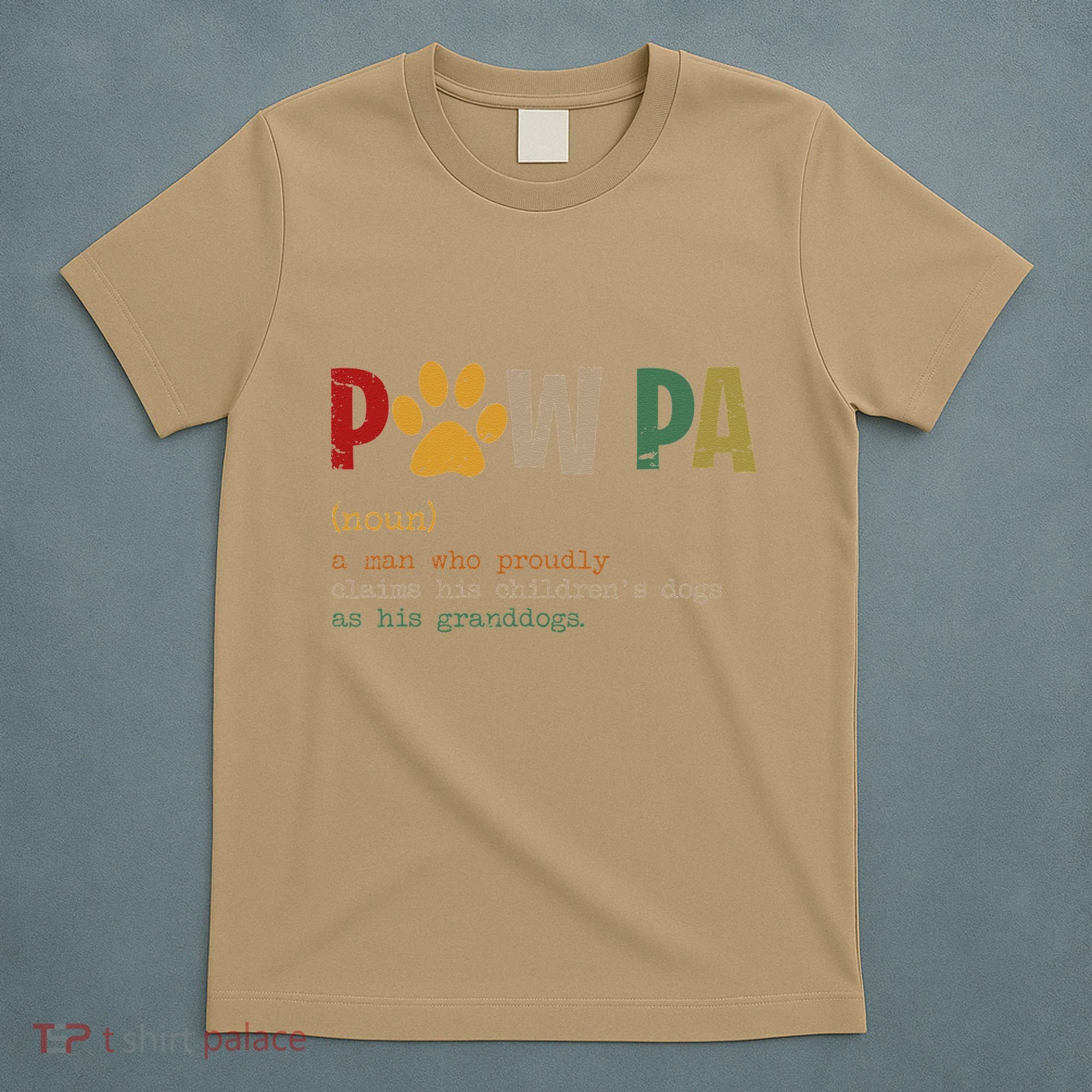 Funny Pawpa Grand Paw Grandpa Dog Dad Definition Fathers Day T-Shirt