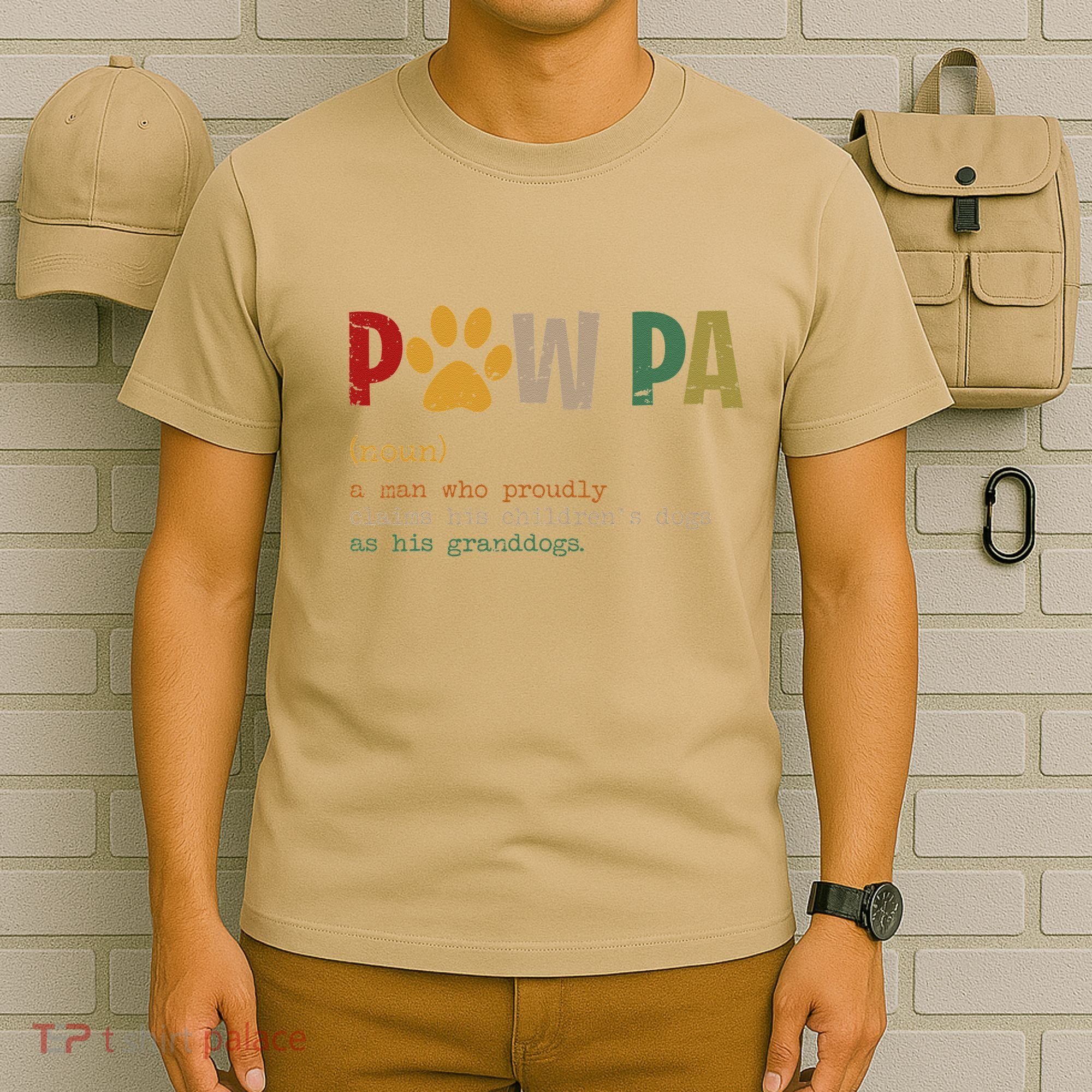 Funny Pawpa Grand Paw Grandpa Dog Dad Definition Fathers Day T-Shirt