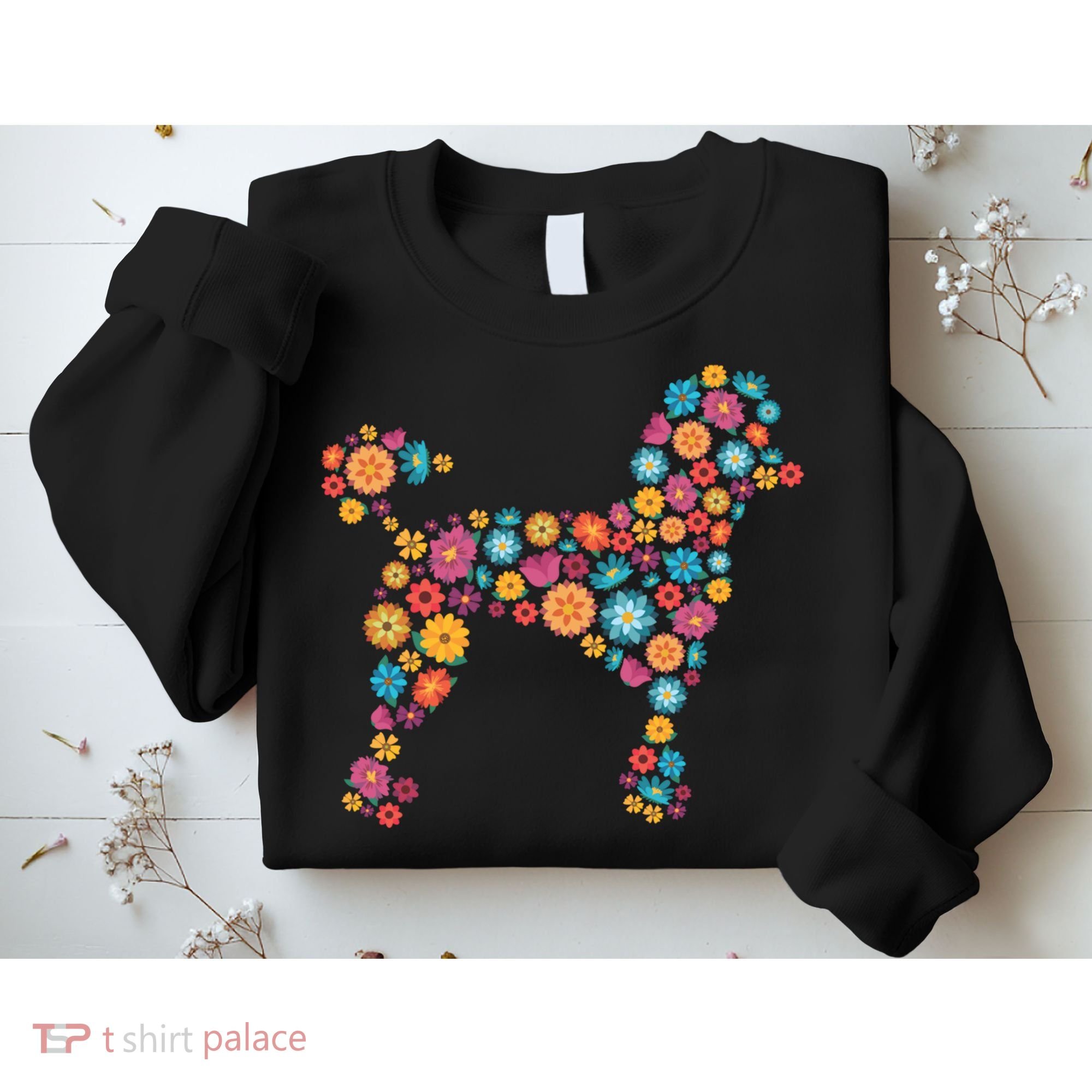 Flower Poodle Gift Sweatshirt