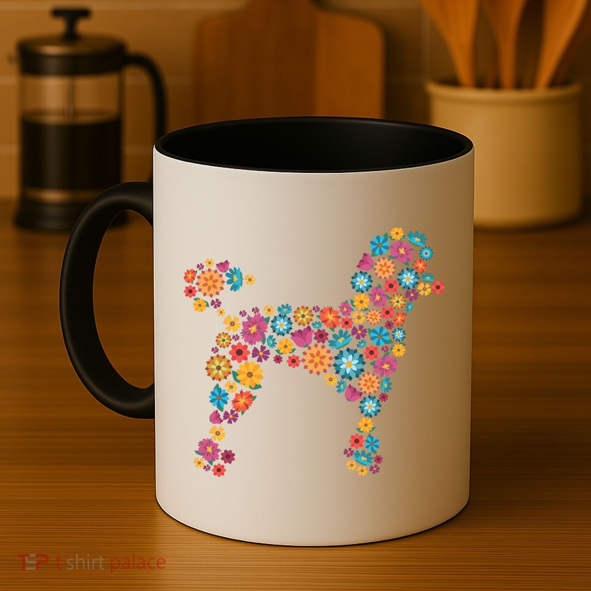 Flower Poodle Gift Coffee Mug