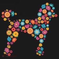 Flower Poodle Gift Mousepad thumb 1