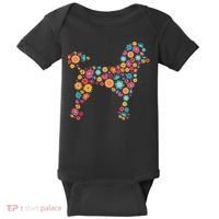 Flower Poodle Gift Baby Bodysuit thumb 0