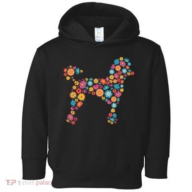 Flower Poodle Gift Toddler Hoodie