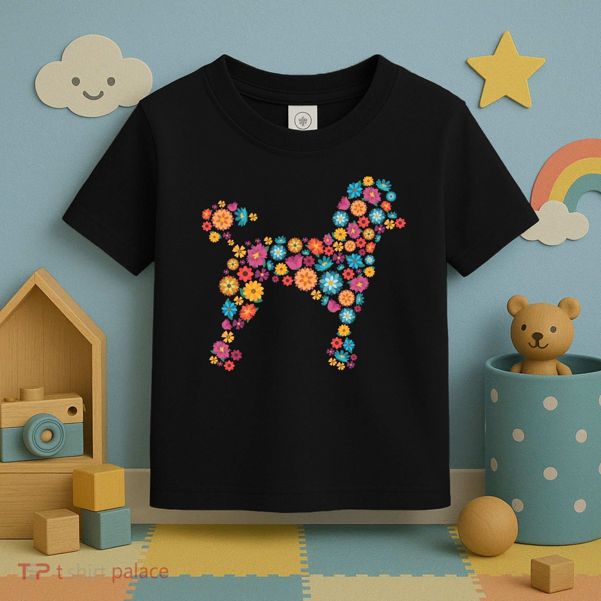 Flower Poodle Gift Toddler T-Shirt