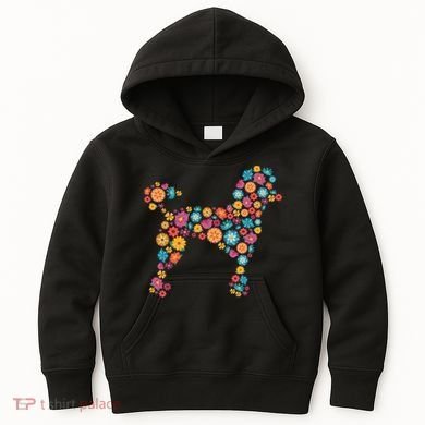 Flower Poodle Gift Kids Hoodie