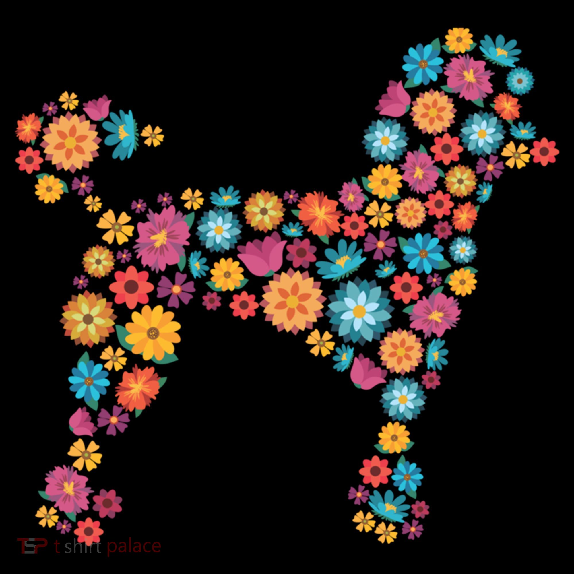 Flower Poodle Gift Kids Long Sleeve Shirt
