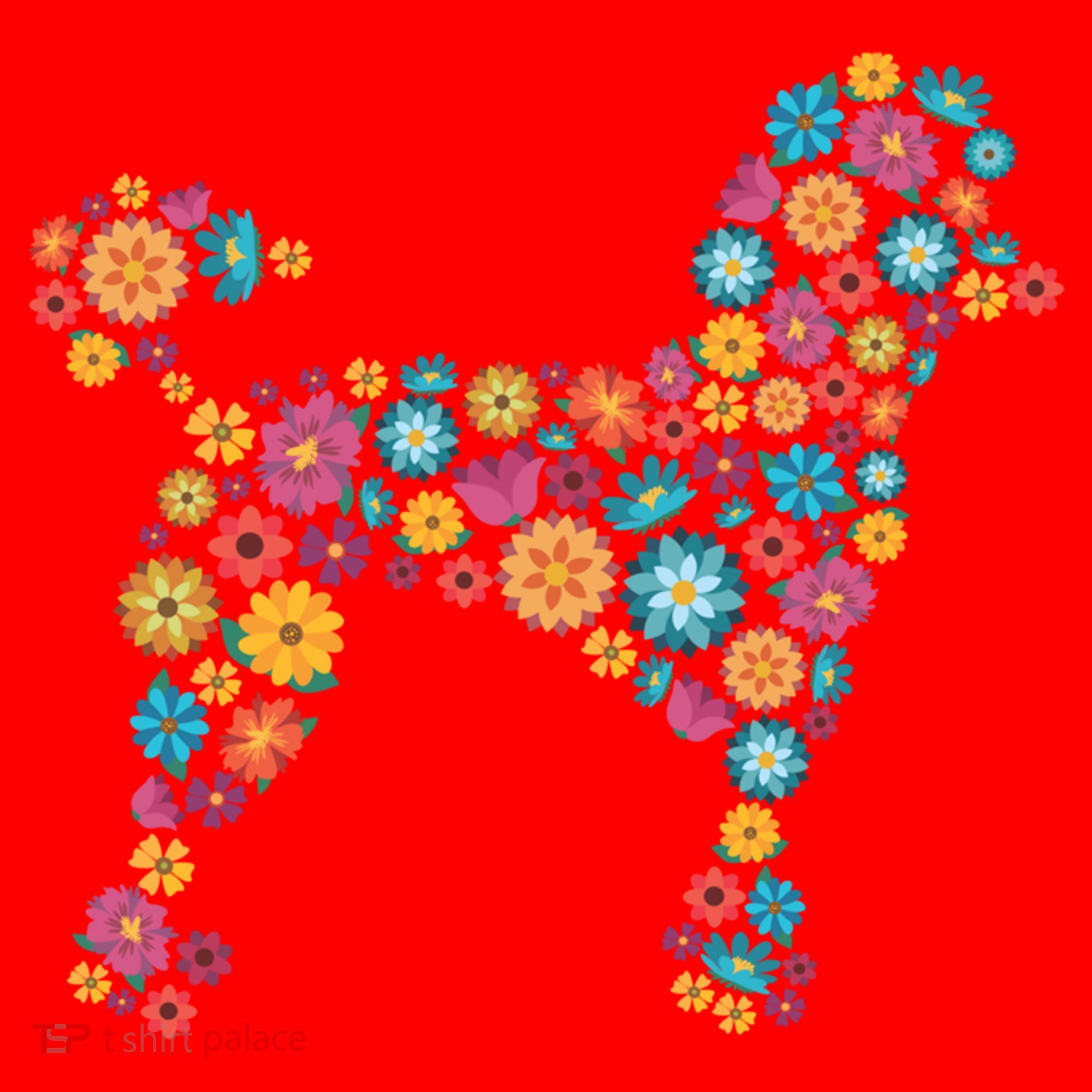 Flower Poodle Gift Santa Hat