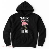 Flamingo Playing Golf Talk Birdie To Me Golfing Funny Golfer Hoodie thumb 0