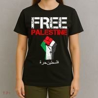 Free Palestine Gaza Palestinian Fist T-Shirt thumb 4