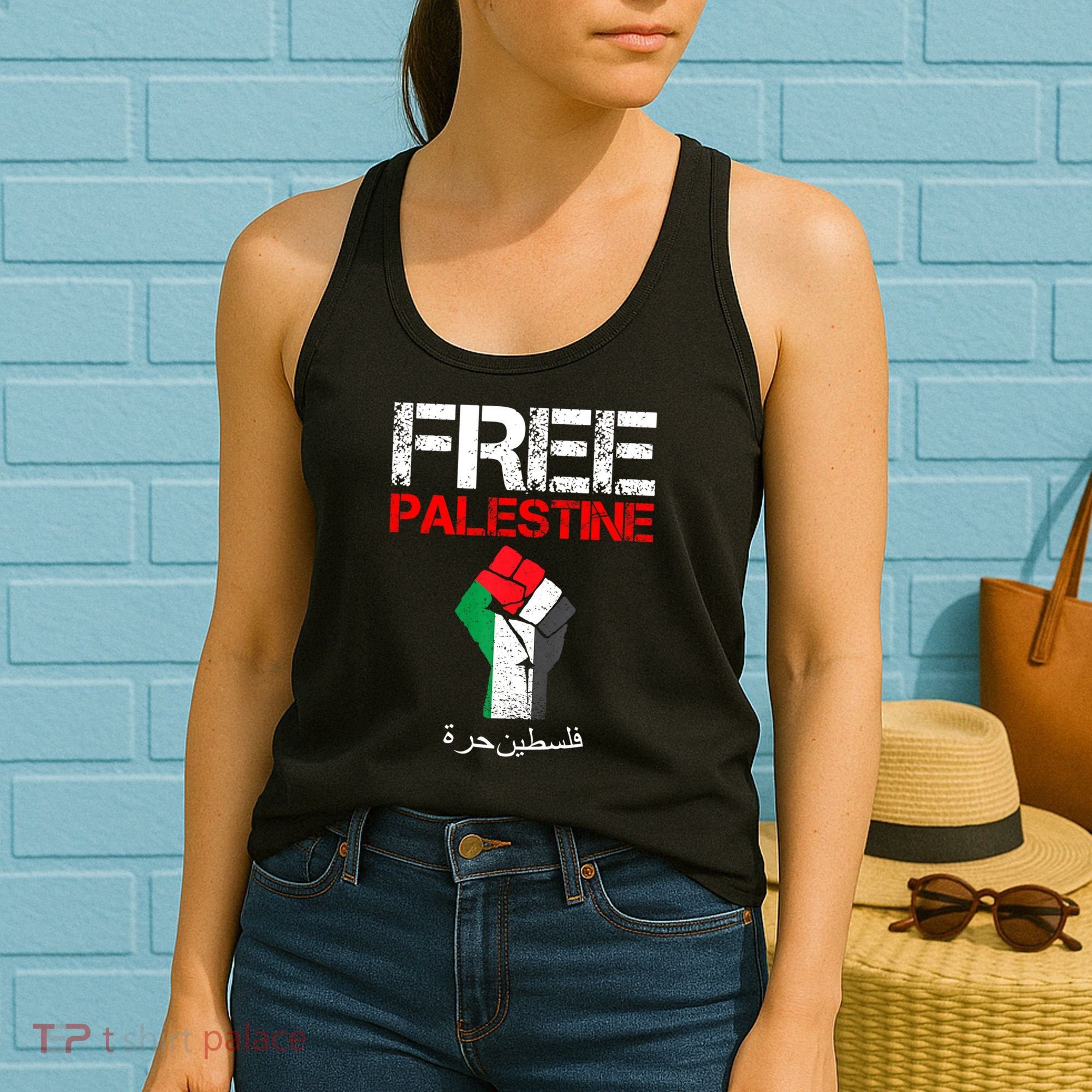 Free Palestine Gaza Palestinian Fist Women's Tank Top