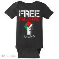 Free Palestine Gaza Palestinian Fist Baby Bodysuit thumb 0
