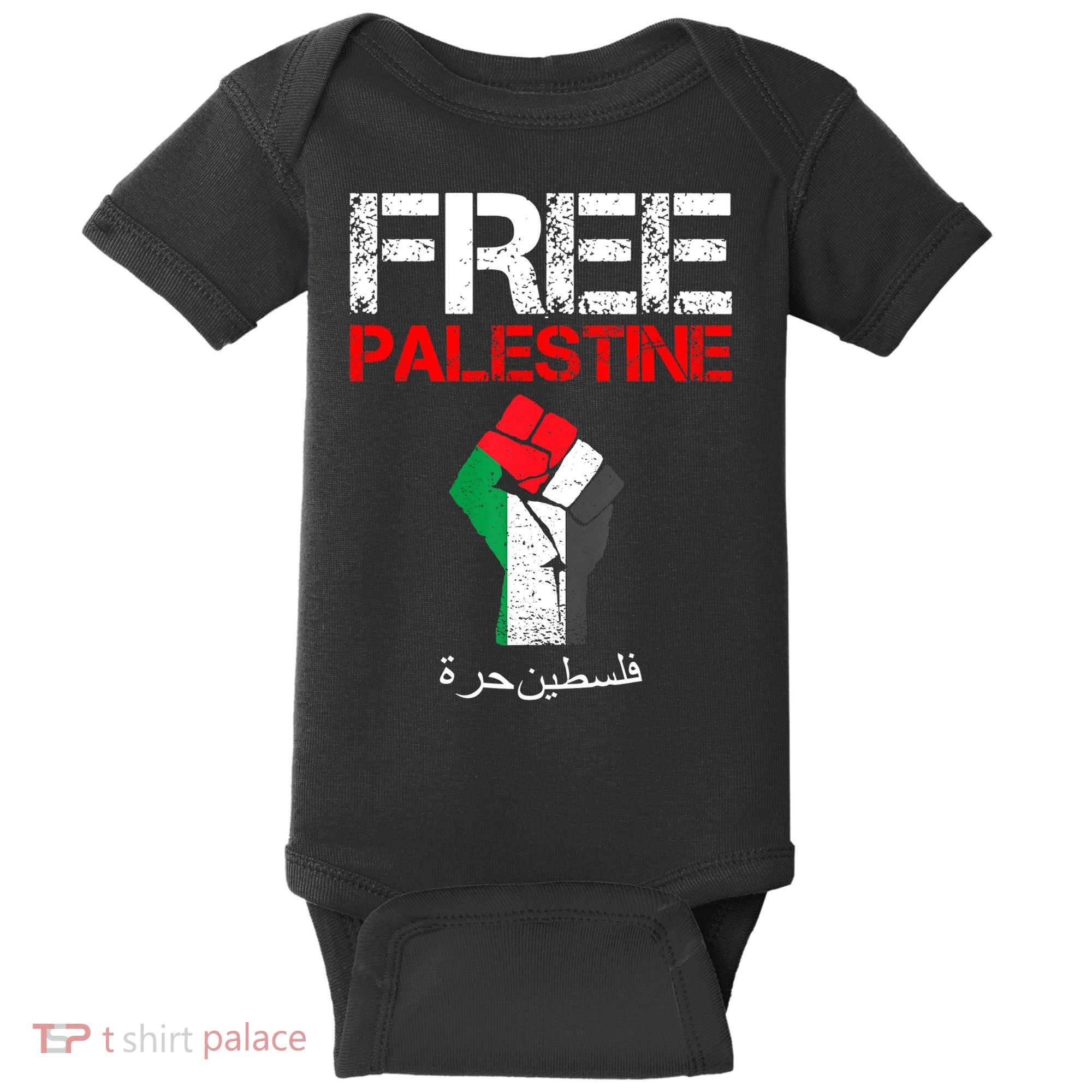 Free Palestine Gaza Palestinian Fist Baby Bodysuit