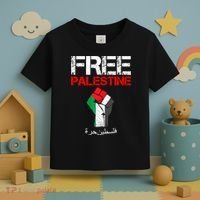 Free Palestine Gaza Palestinian Fist Toddler T-Shirt thumb 3