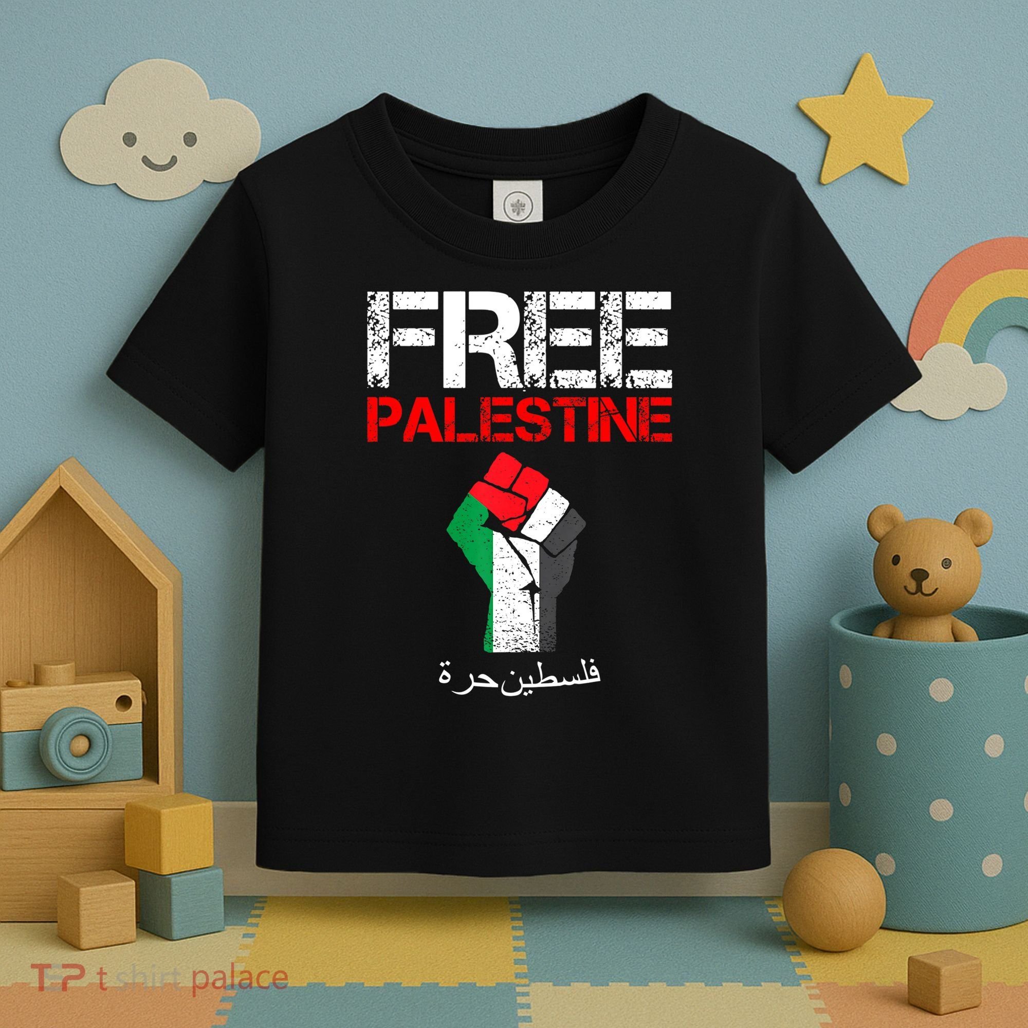 Free Palestine Gaza Palestinian Fist Toddler T-Shirt