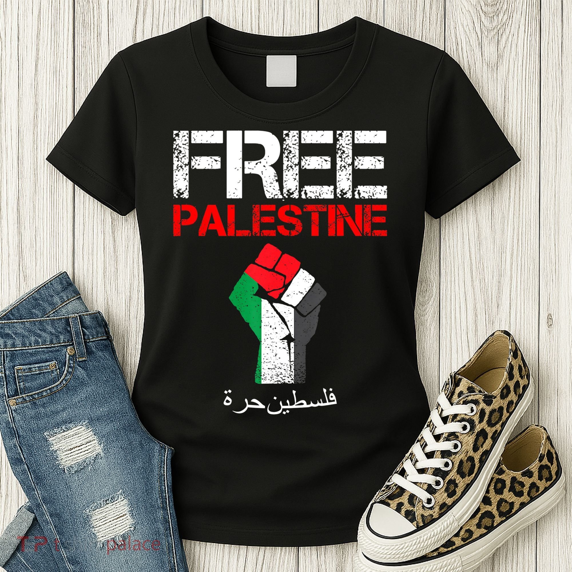Free Palestine Gaza Palestinian Fist Women's T-Shirt