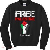 Free Palestine Gaza Palestinian Fist Kids Sweatshirt thumb 0