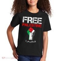 Free Palestine Gaza Palestinian Fist Kids T-Shirt thumb 2