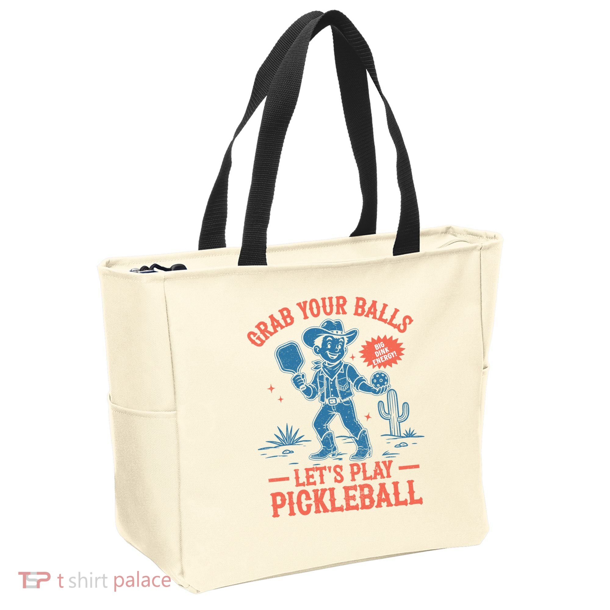 Funny Pickleball Grab Your Balls Tote Bag