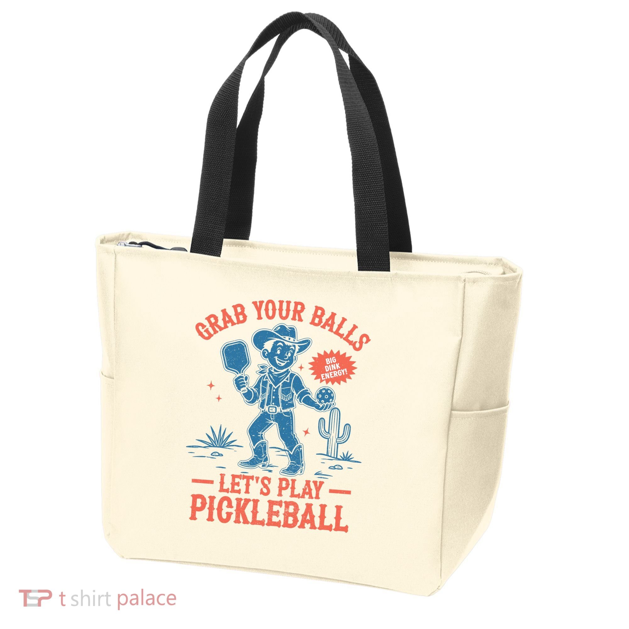 Funny Pickleball Grab Your Balls Tote Bag