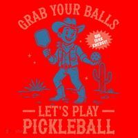 Funny Pickleball Grab Your Balls Santa Hat thumb 1