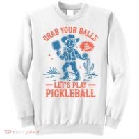 Funny Pickleball Grab Your Balls Sweatshirt thumb 0
