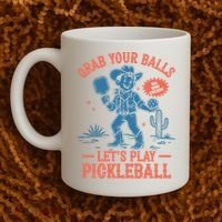 Funny Pickleball Grab Your Balls Coffee Mug thumb 2
