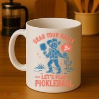 Funny Pickleball Grab Your Balls Coffee Mug thumb 4