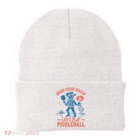 Funny Pickleball Grab Your Balls Beanie thumb 0