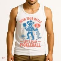 Funny Pickleball Grab Your Balls Tank Top thumb 3