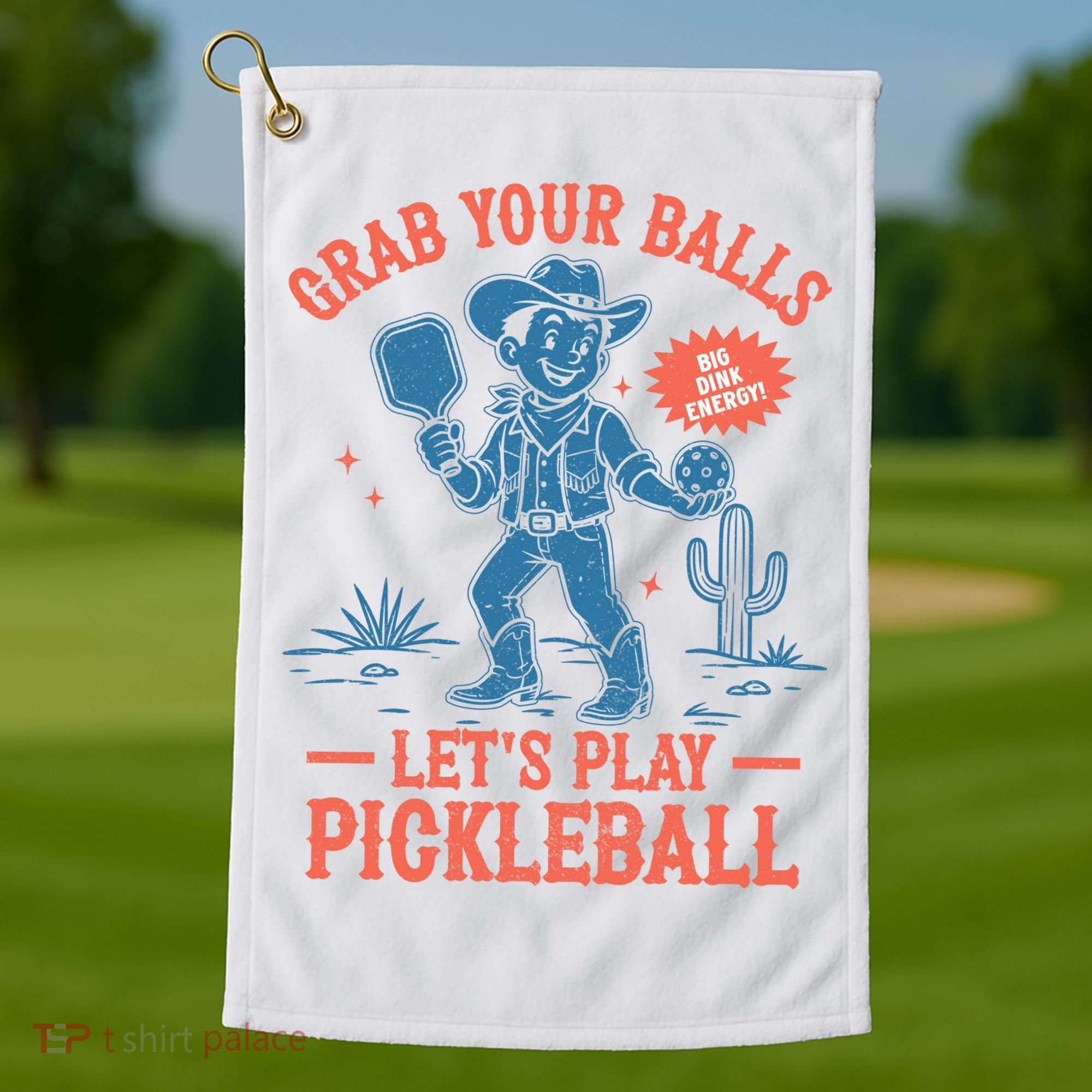 Funny Pickleball Grab Your Balls Golf Towel
