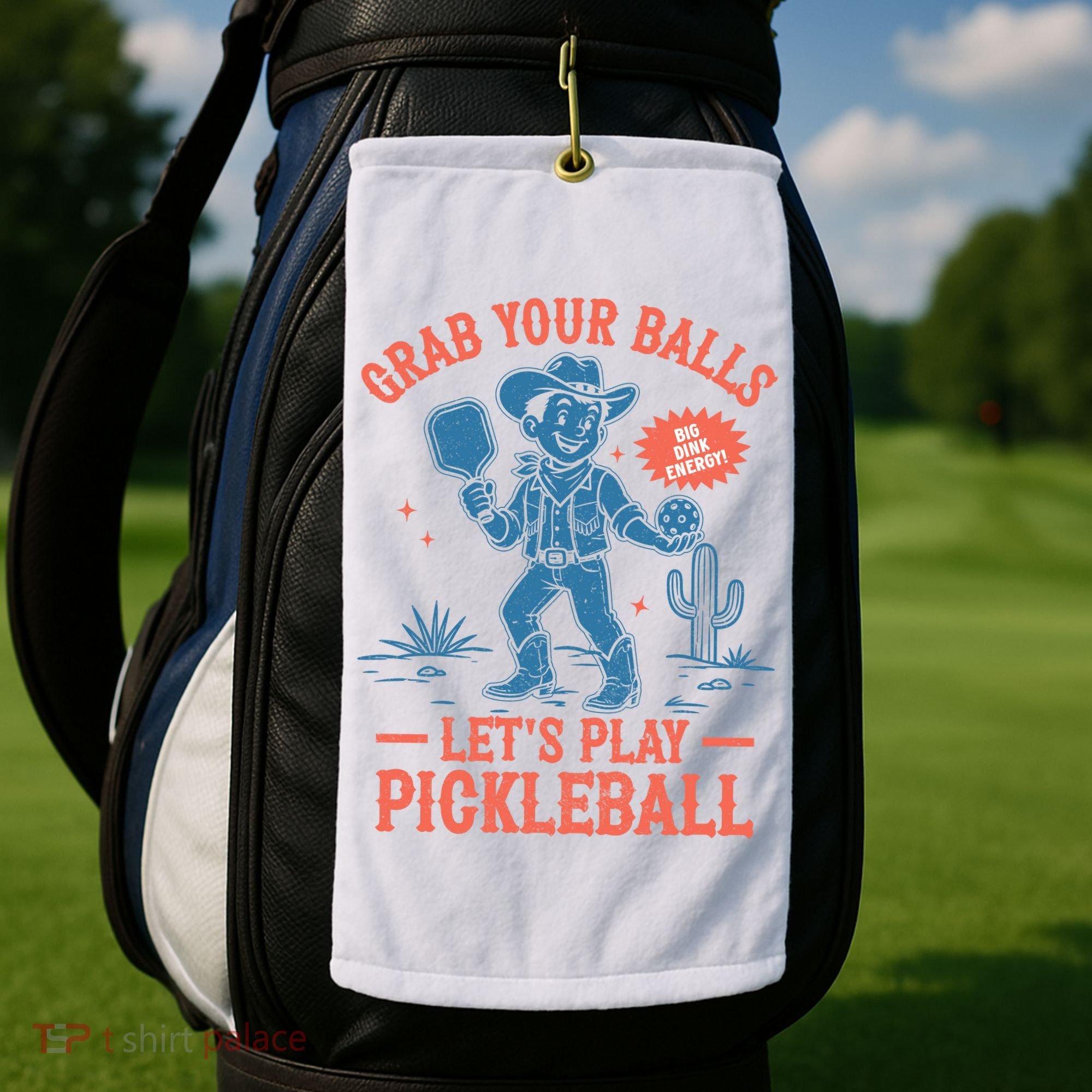 Funny Pickleball Grab Your Balls Golf Towel
