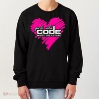 Funny Programmer Girl Coder Girls Who Code Write The Future Gift Women's Sweatshirt thumb 0