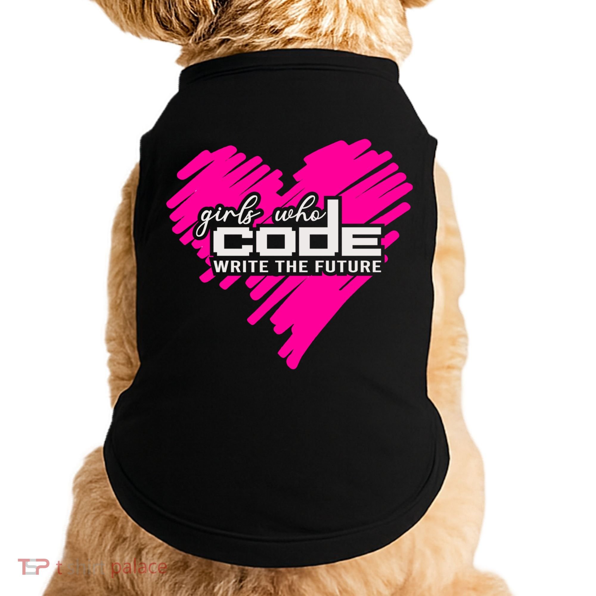 Funny Programmer Girl Coder Girls Who Code Write The Future Gift Doggie Tank