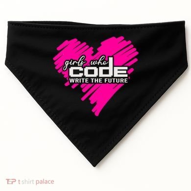 Funny Programmer Girl Coder Girls Who Code Write The Future Gift USA-Made Doggie Bandana