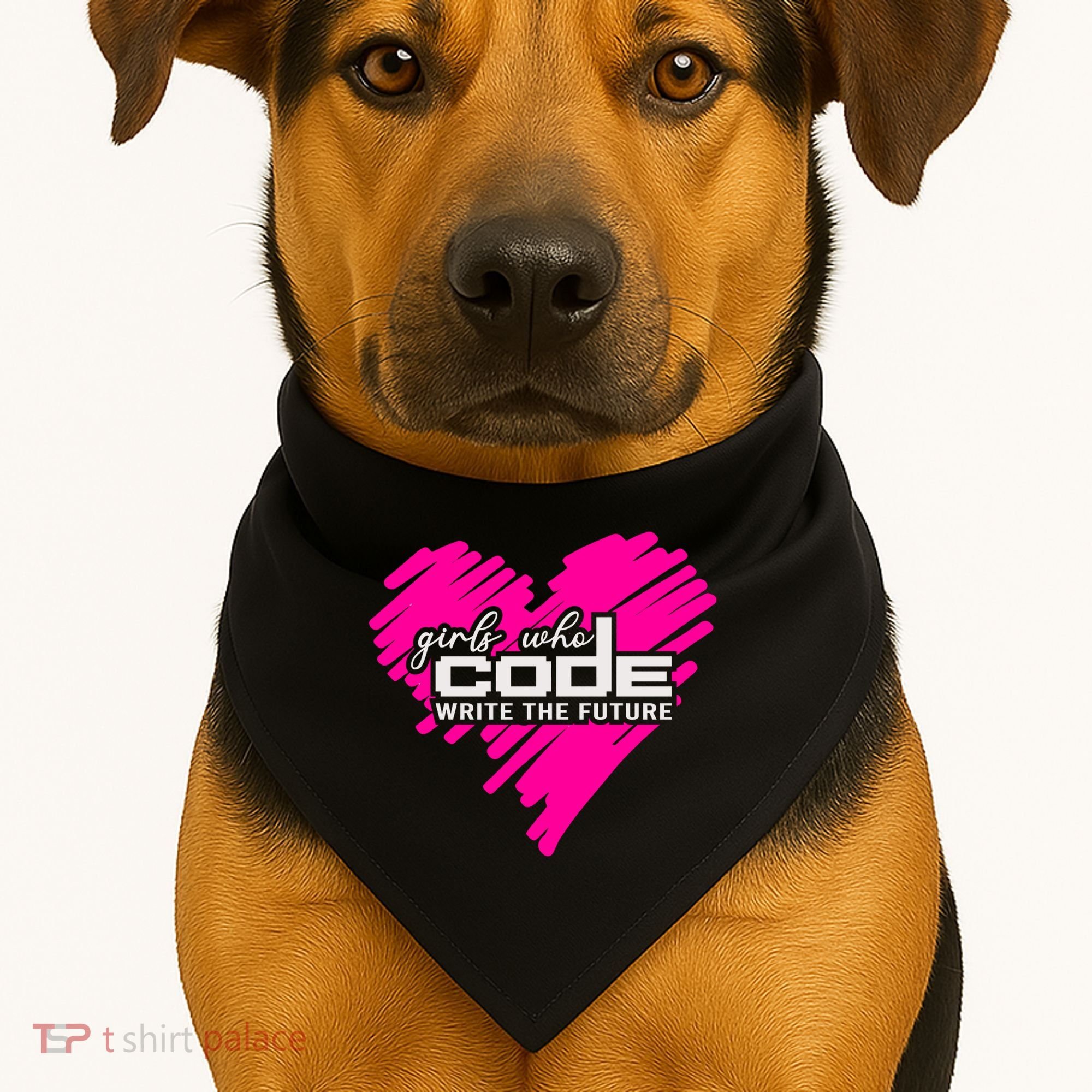 Funny Programmer Girl Coder Girls Who Code Write The Future Gift USA-Made Doggie Bandana