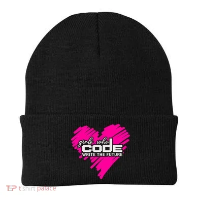 Funny Programmer Girl Coder Girls Who Code Write The Future Gift Beanie