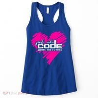 Funny Programmer Girl Coder Girls Who Code Write The Future Gift Women's Tank Top thumb 0