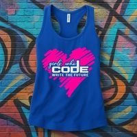 Funny Programmer Girl Coder Girls Who Code Write The Future Gift Women's Tank Top thumb 3